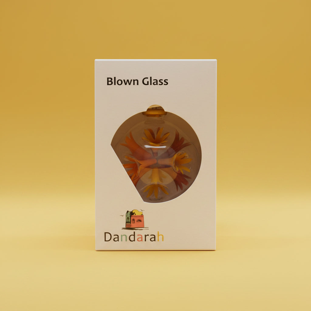 Blown Glass Ornament - Van Gogh Sunflowers