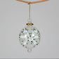Fair Trade Handblown Glass Ornament - Blossoms White, Ethically Handmade, Heirloom Quality