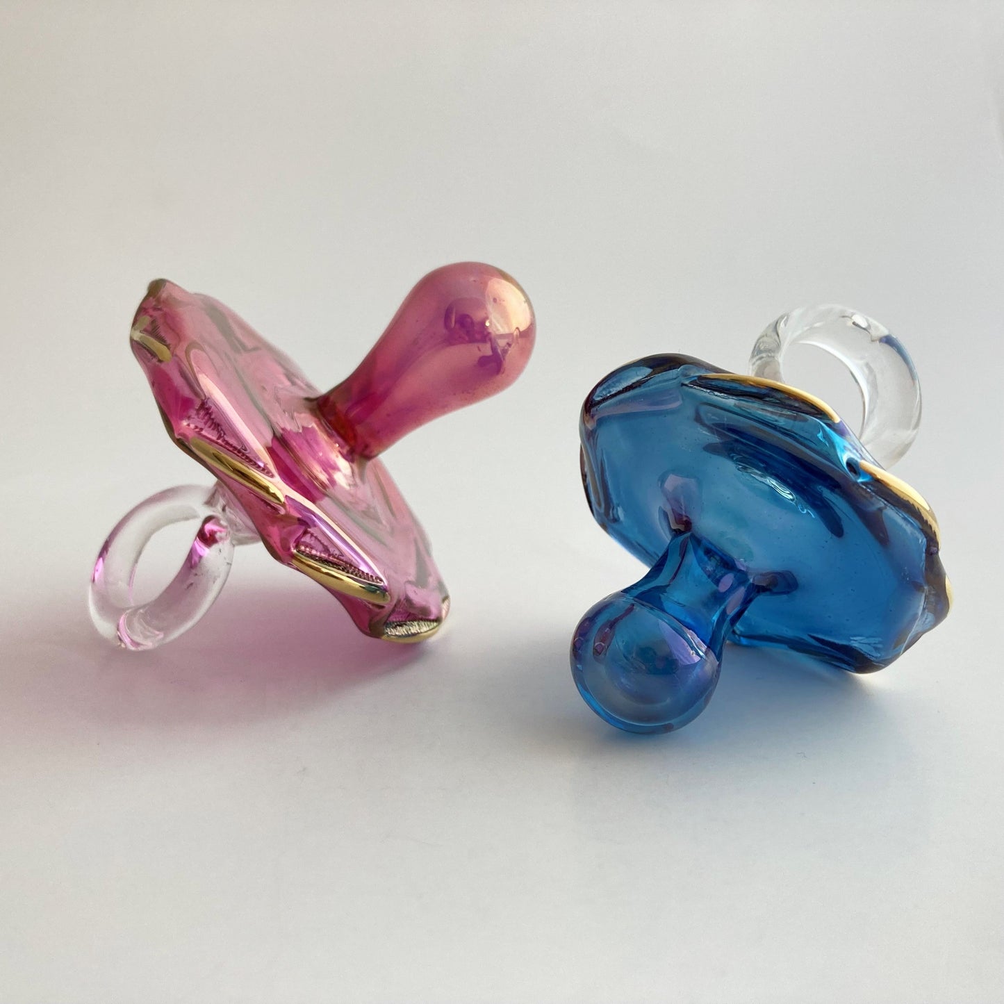 Blown Glass Ornament - Pacifier: Pink