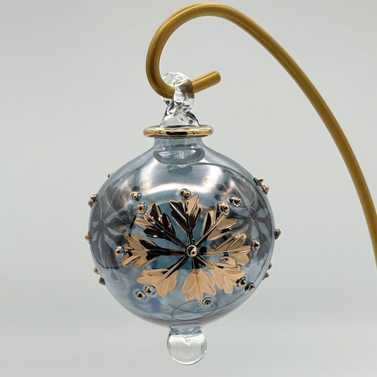 Blown Glass Small Ornament - Colored Snow Flake