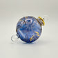 Blown Glass Small Ornament - Flowers in Colors - Blue