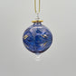 Blown Glass Small Ornament - Flowers in Colors - Blue