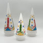 Blown Glass Tabletop Christmas Tree - Cone Colored Single Row