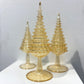 Blown Glass Tabletop Christmas Tree - Spruce Yellow