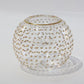 Blown Glass Candle Holder - Gold Dots