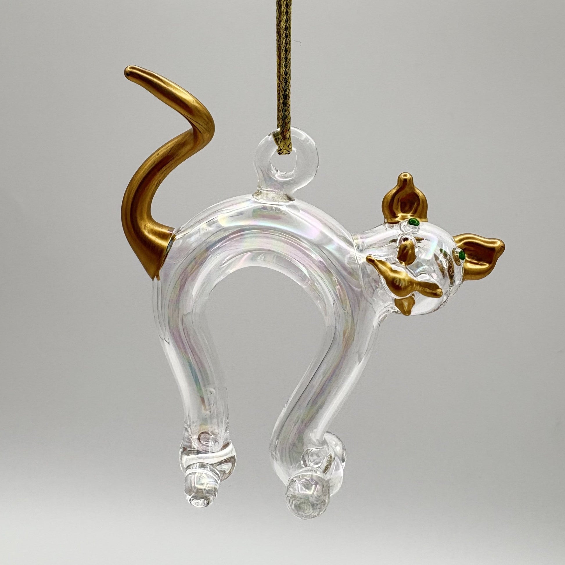 Ethically Sourced Blown Glass Ornament - Cat