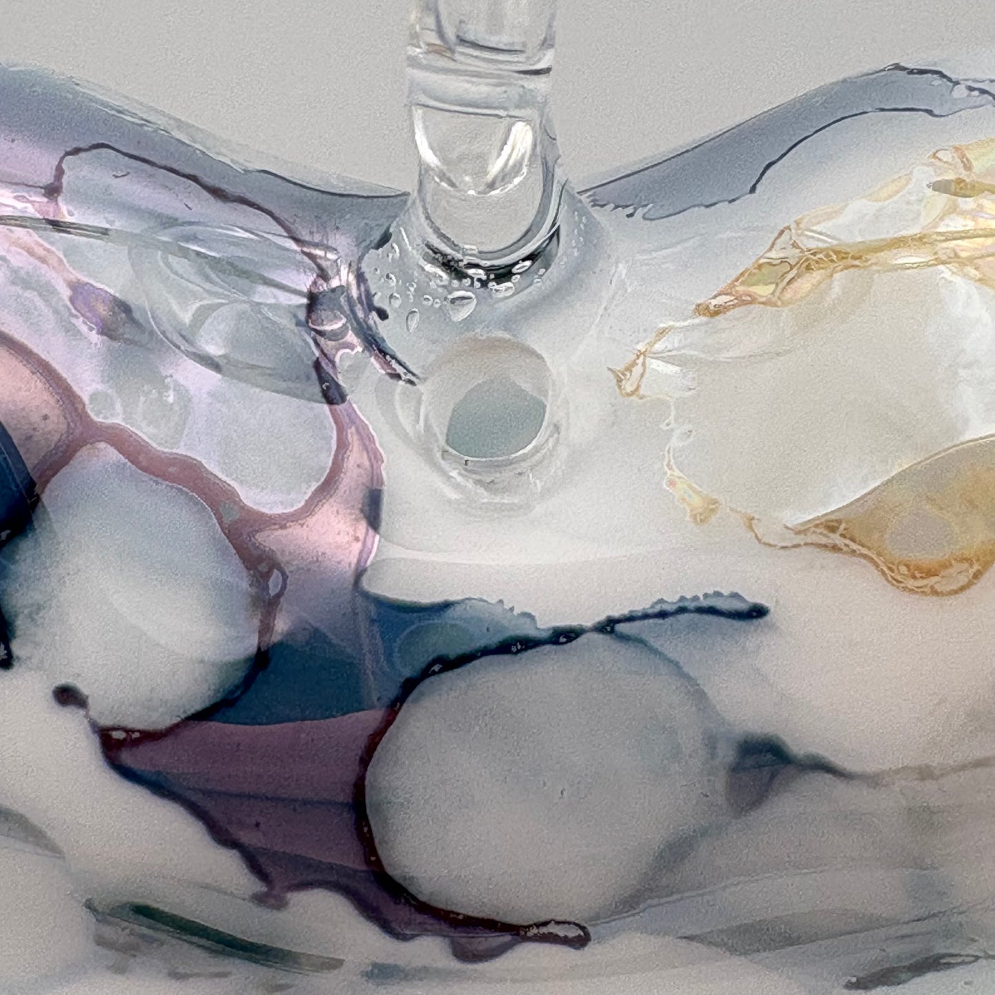 Fair Trade Handblown Glass Marbled Blue Heart Ornament, Ethically Handmade