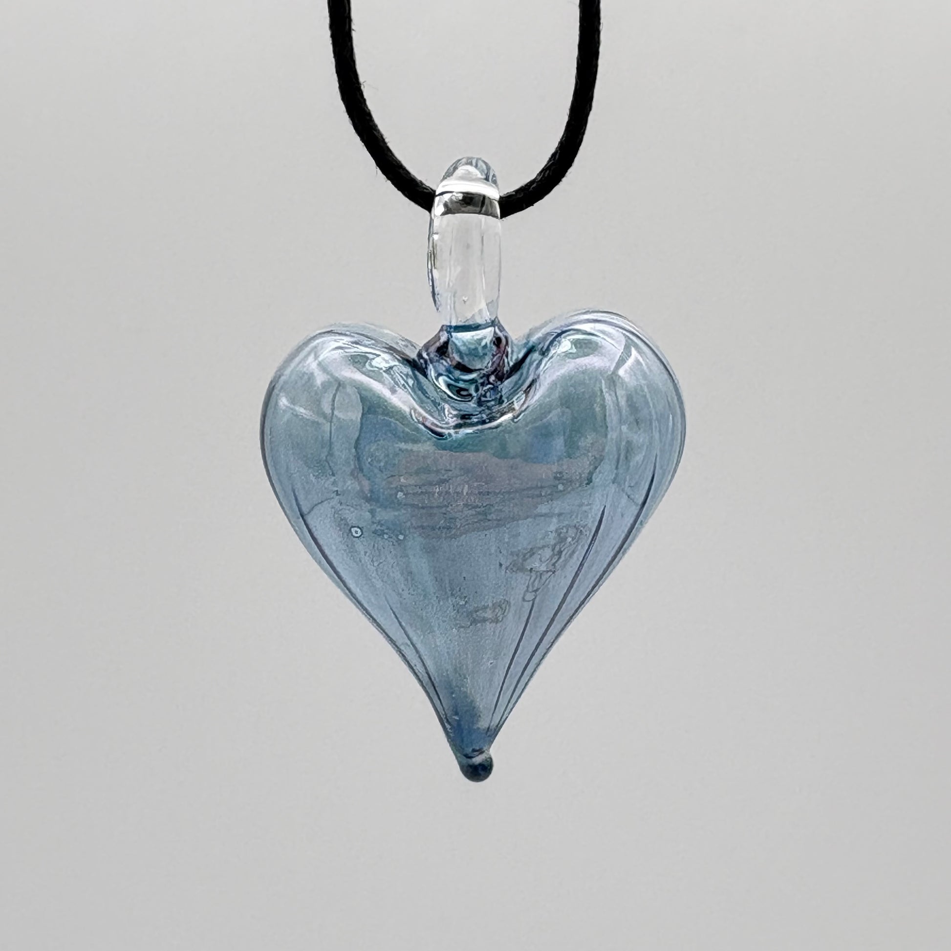 Fair Trade Handblown Glass Pendant, Light Blue, Ethical Fashion Accessories, Sustainable Handmade Fashion
