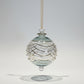 Handblown glass ornament with Art Decor Style Design, painted in gold and green