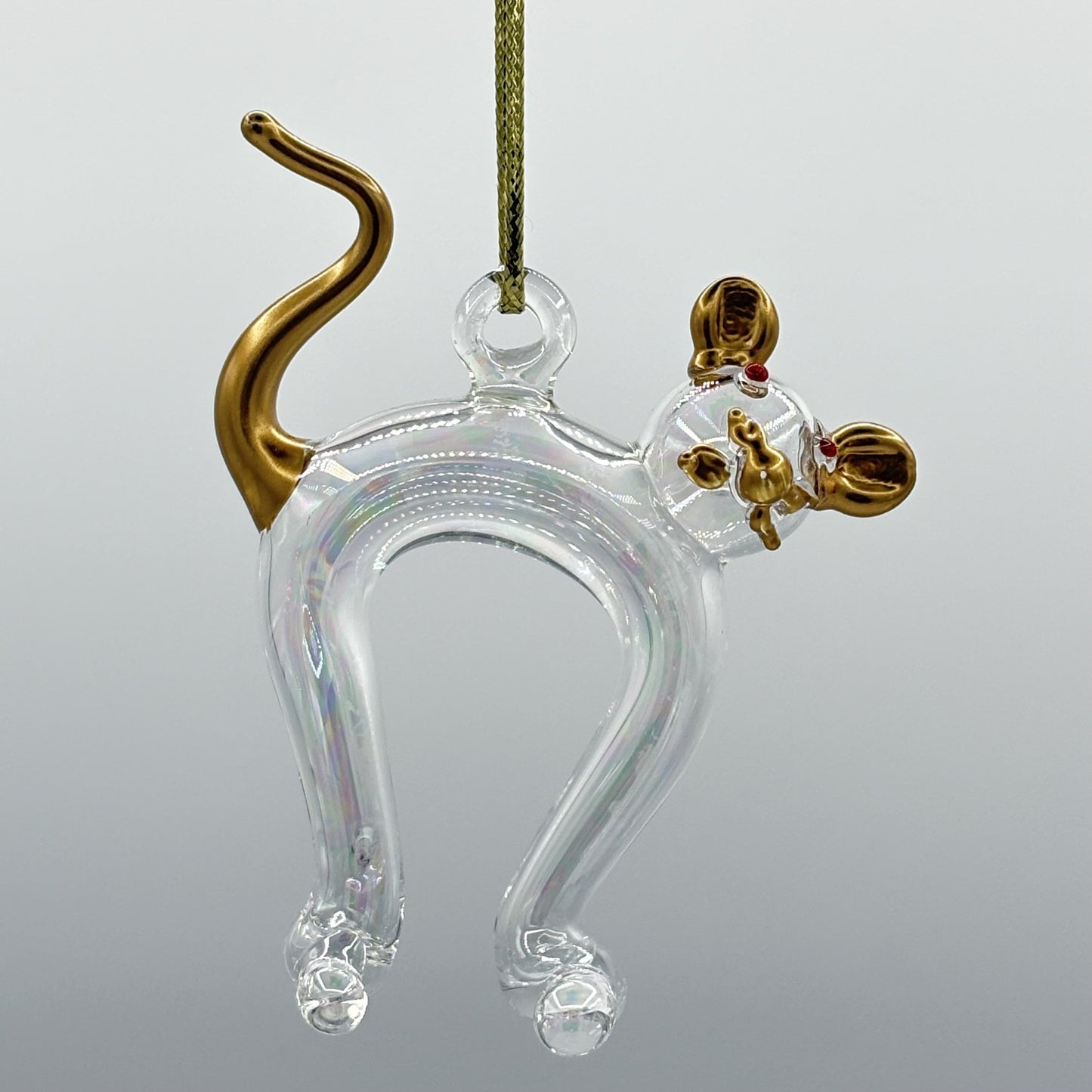 Ethically Sourced Blown Glass Ornament - Cat