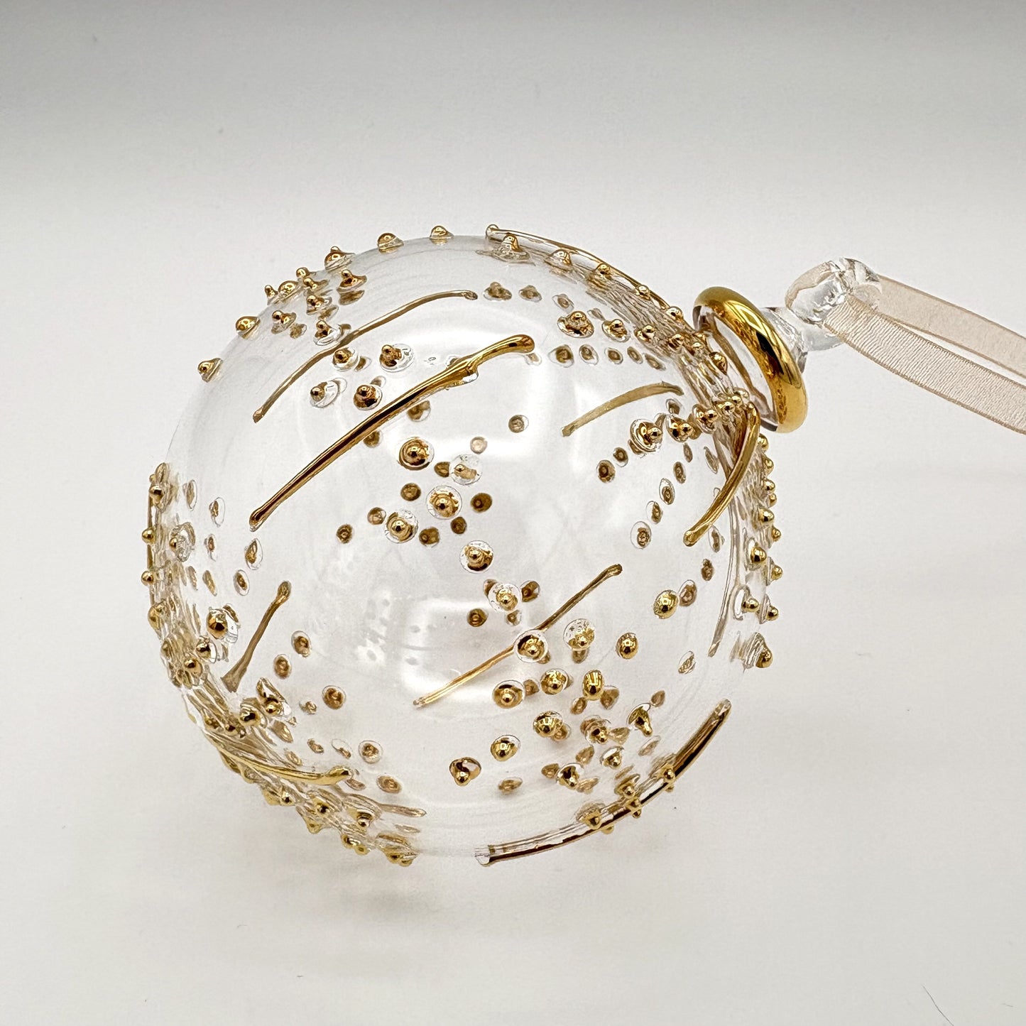 Blown Glass Ornament - Cosmos Gold