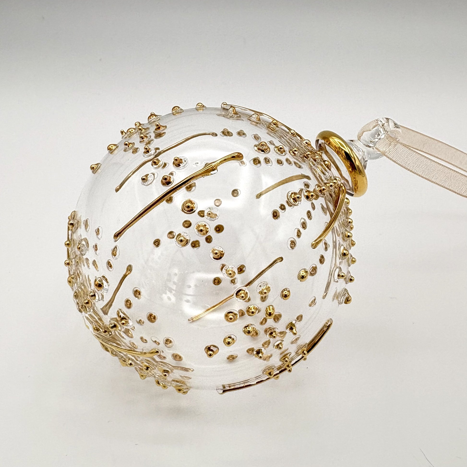 Blown Glass Ornament - Cosmos Gold
