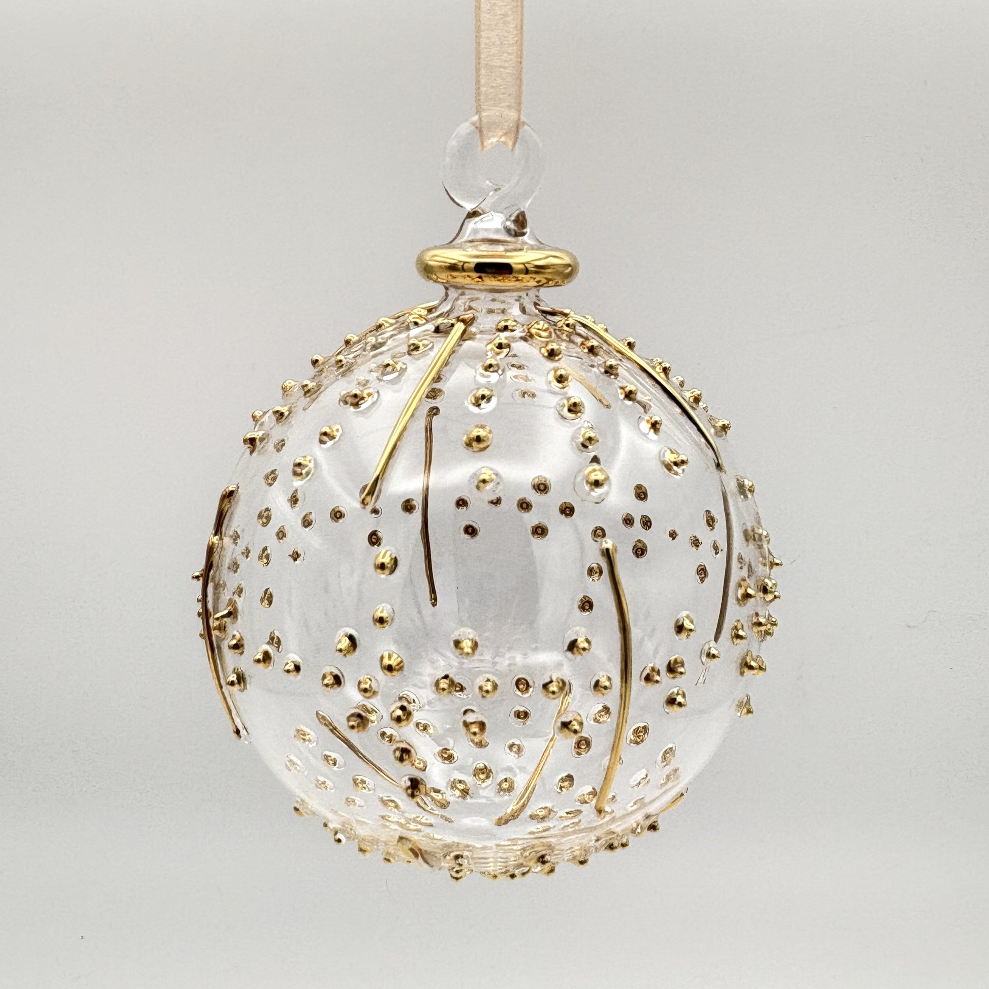 Blown Glass Ornament - Cosmos Gold