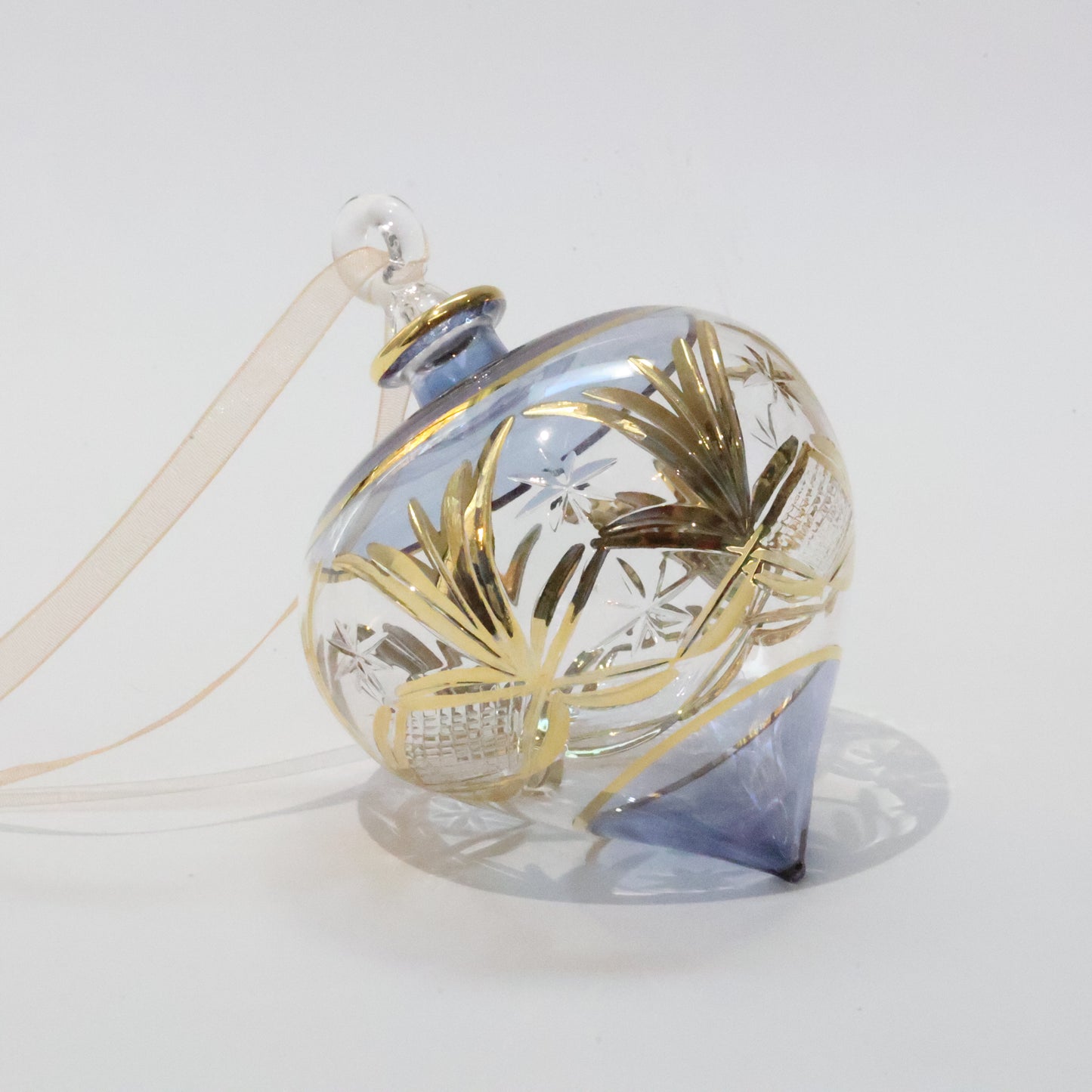 Blown Glass Ornament - Drop Blue