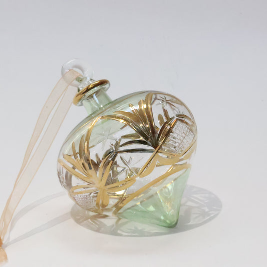 Blown Glass Ornament - Drop Green