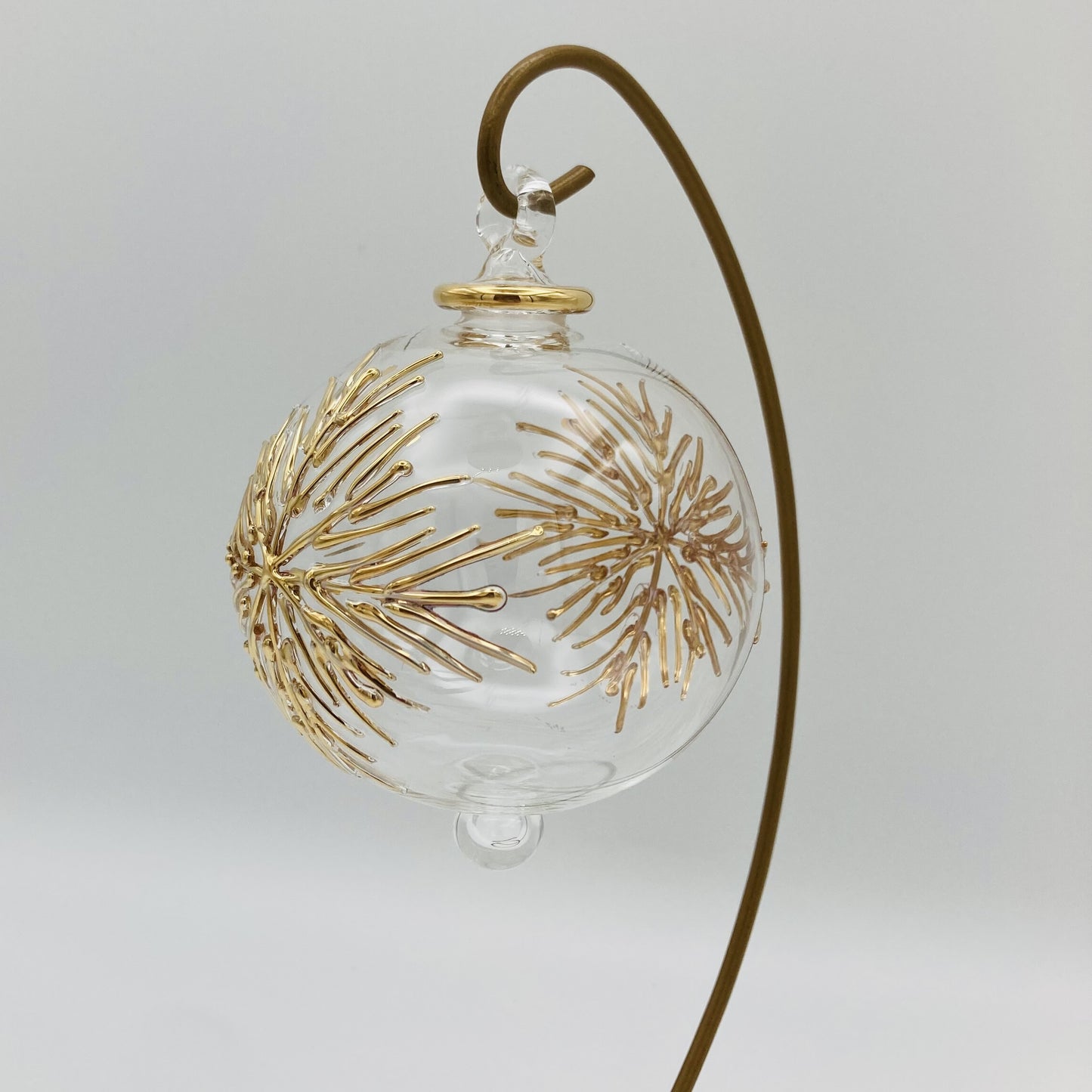 Blown Glass Ornament - Frozen Gold