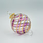 Blown Glass Ornament - Lilac & Gold Swirl