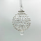 Blown Glass Ornament - Silver Dots