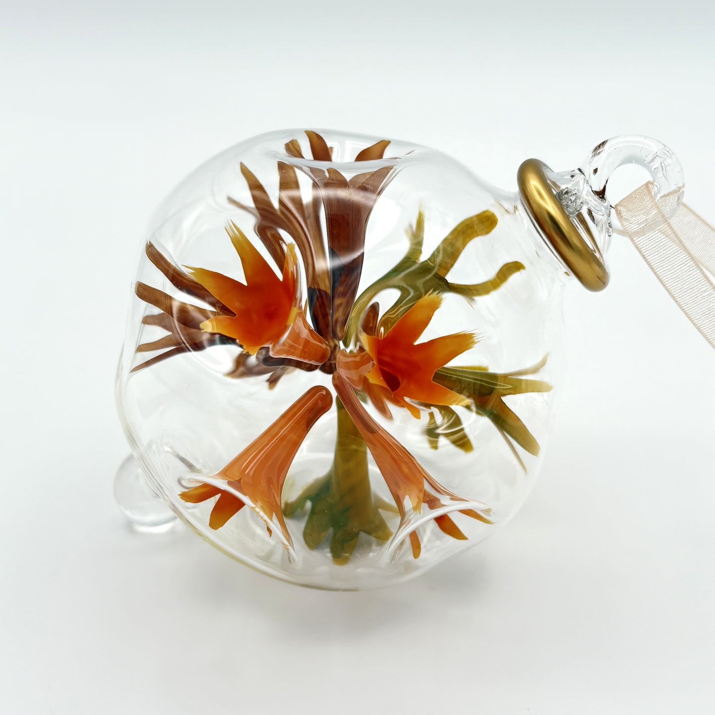 Blown Glass Ornament - Van Gogh Sunflowers