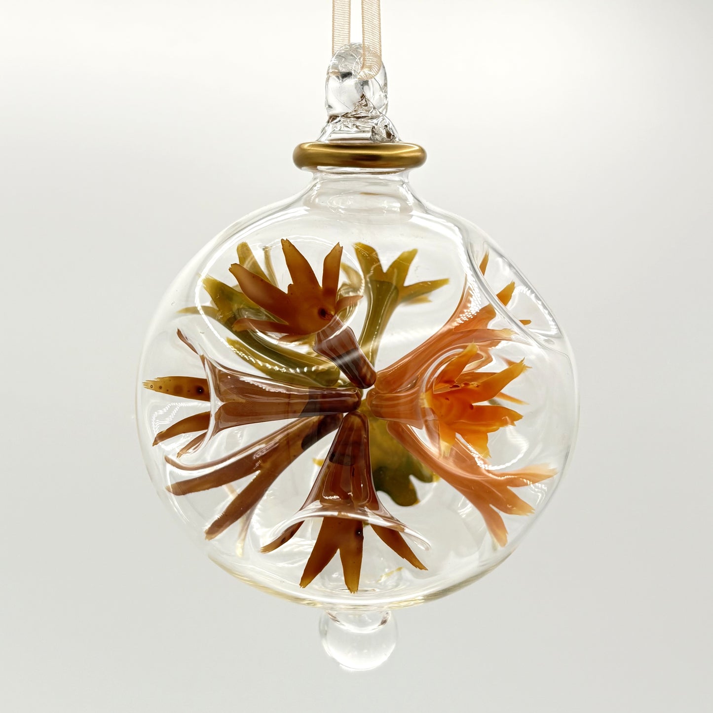 Blown Glass Ornament - Van Gogh Sunflowers
