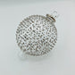 Blown Glass Ornament - Silver Dots