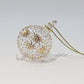 Blown Glass Ornament - Gold Stars & Dots