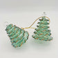 Green blown glass Christmas tree ornament 