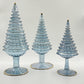Blown Glass Tabletop Christmas Tree - Spruce Light Blue