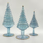 Blown Glass Tabletop Christmas Tree - Spruce Light Blue