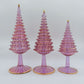 Blown Glass Tabletop Christmas Tree - Spruce Pink