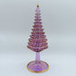 Blown Glass Tabletop Christmas Tree - Spruce Pink