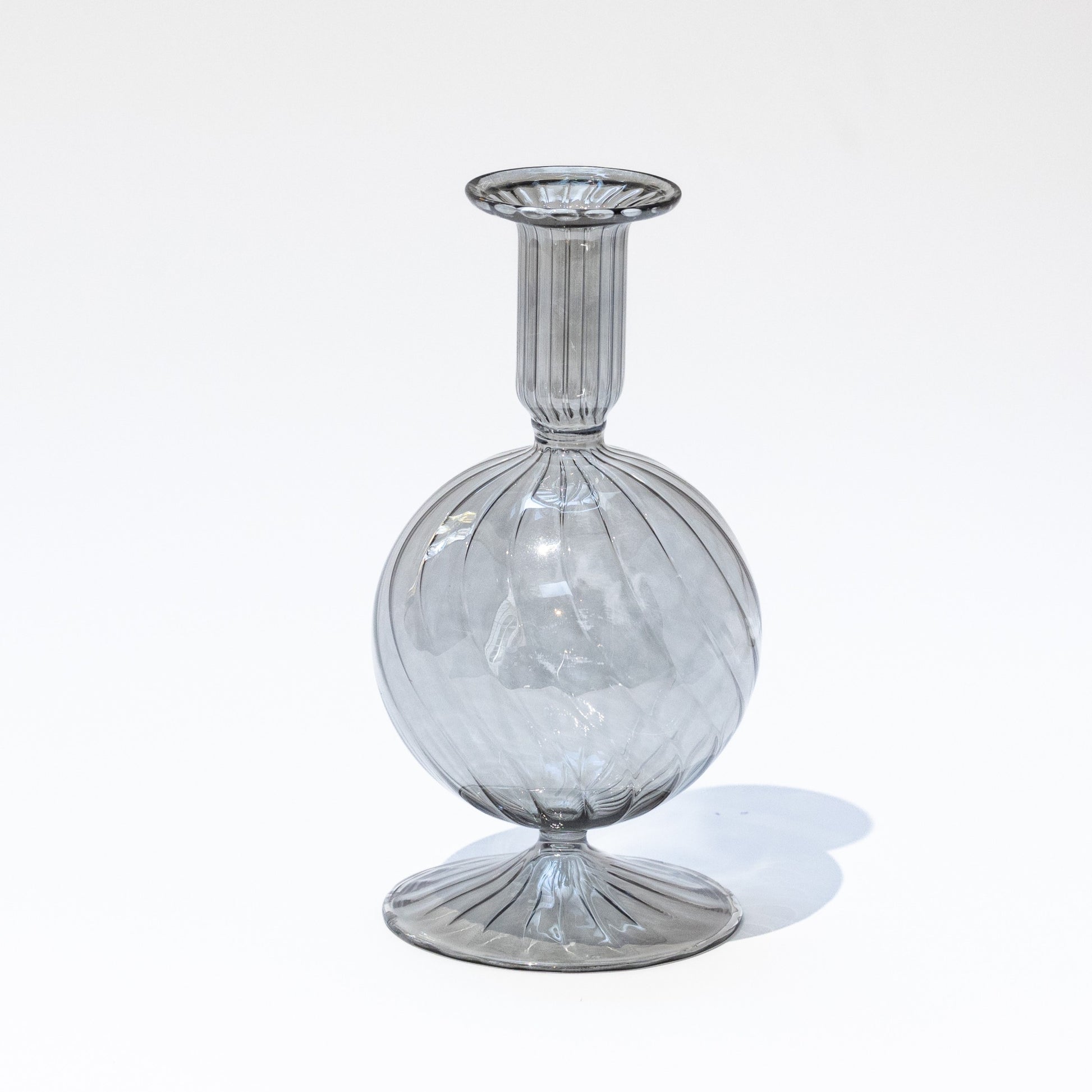 Blown Glass Vase - Bauble Smoky