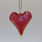 Fair Trade Blown Glass Ornament - Heart: Red