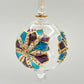 Blown Glass Ornament - Mauve Flower