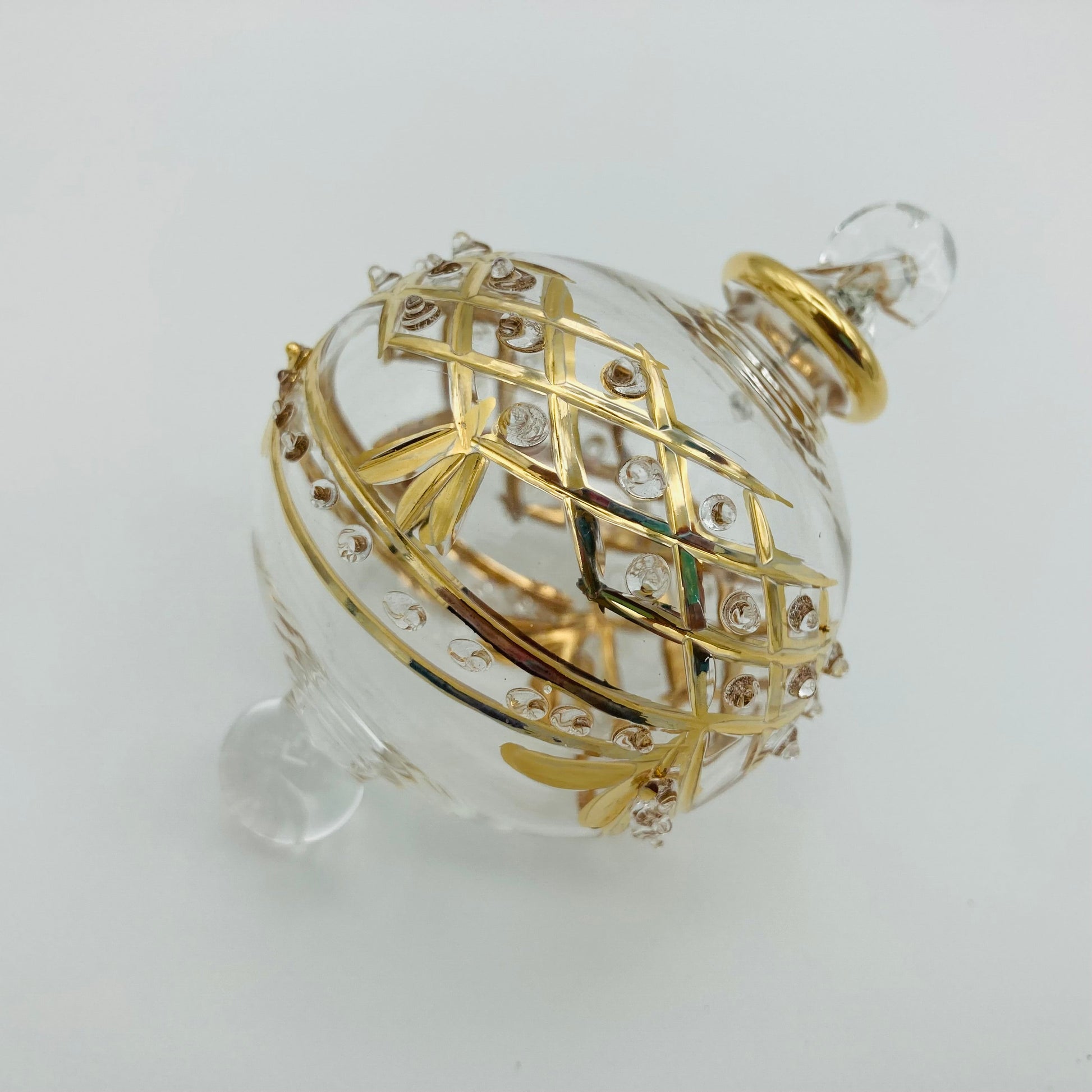 Blown Glass Ornament - Baroque Garland Gold