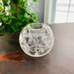 Blown Glass Candle Holder - Flowers Pattern2