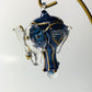 Blown Glass Ornament - Elephant Blue