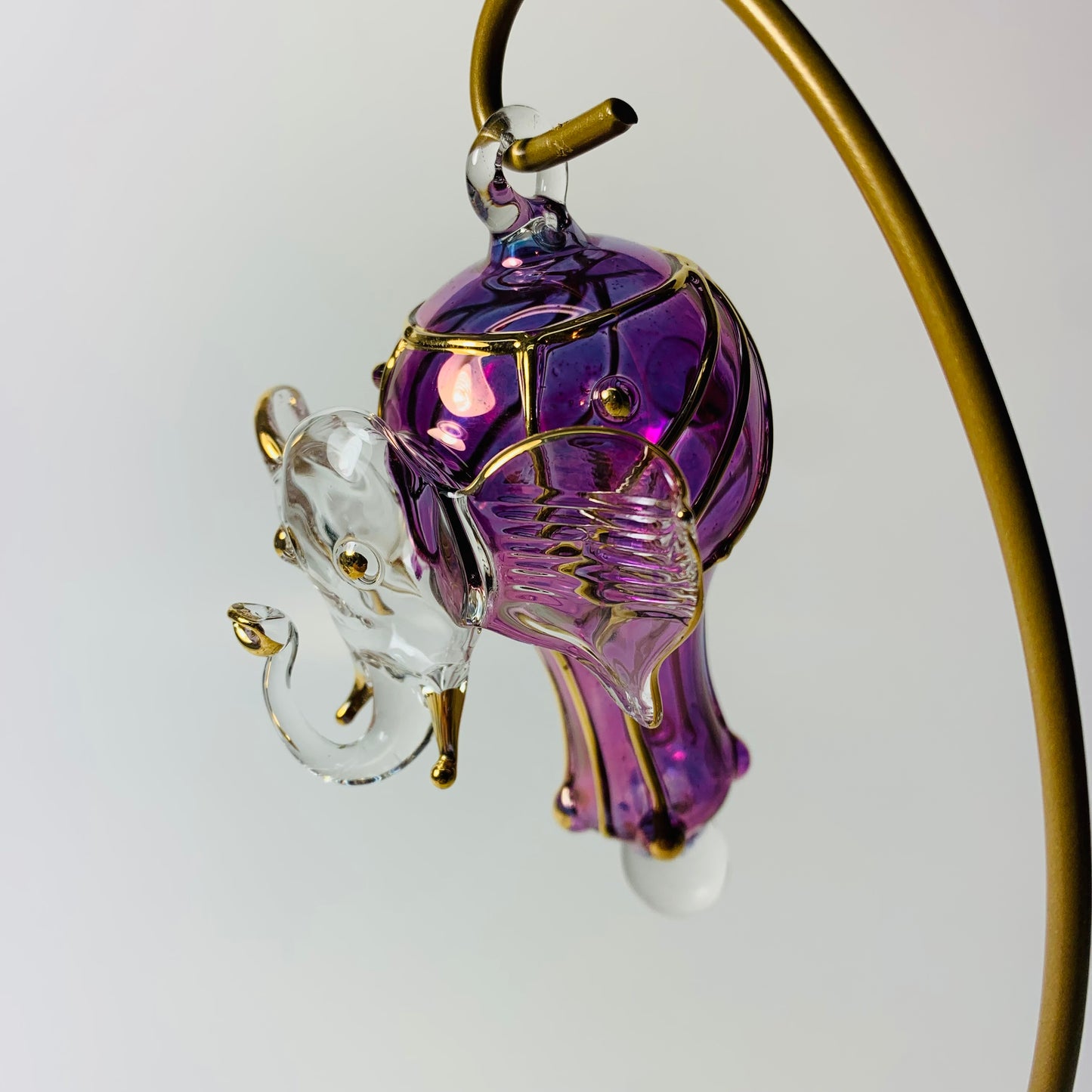 Blown Glass Ornament - Elephant Pink