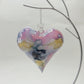 Fair Trade Hand-blown Glass Ornament - Heart: Multi / Pastel, Ethically Handmade