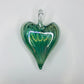 Hand-blown Glass Heart Pendant - Green, Fair trade handmade, ethical fashion