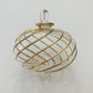 Blown Glass Ornament - Swirl Toupie Gold