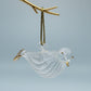 Delicate handblown glass ornament of a bird, fair trade, artisan-made