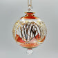 Blown Glass Ornament - Celestial Flowers Red