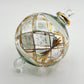 Blown Glass Ornament - Checkered Green