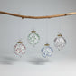 Fair Trade Handblown Glass Small Ornament - Blossoms White, Ethically Handmade, Heirloom Quality