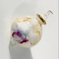 Blown Glass Small Bauble Ornament - Multi Color and White Splash