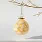 Blown Glass Small Bauble Ornament - Yellow and White Splash