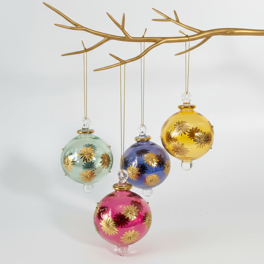 Blown Glass Small Ornament - Starry Sky