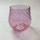 Blown Glass Stemless Glass - Iridescent Tulip Shaped