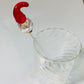 Blown Glass Cocktail Stirrer - Papa Noel
